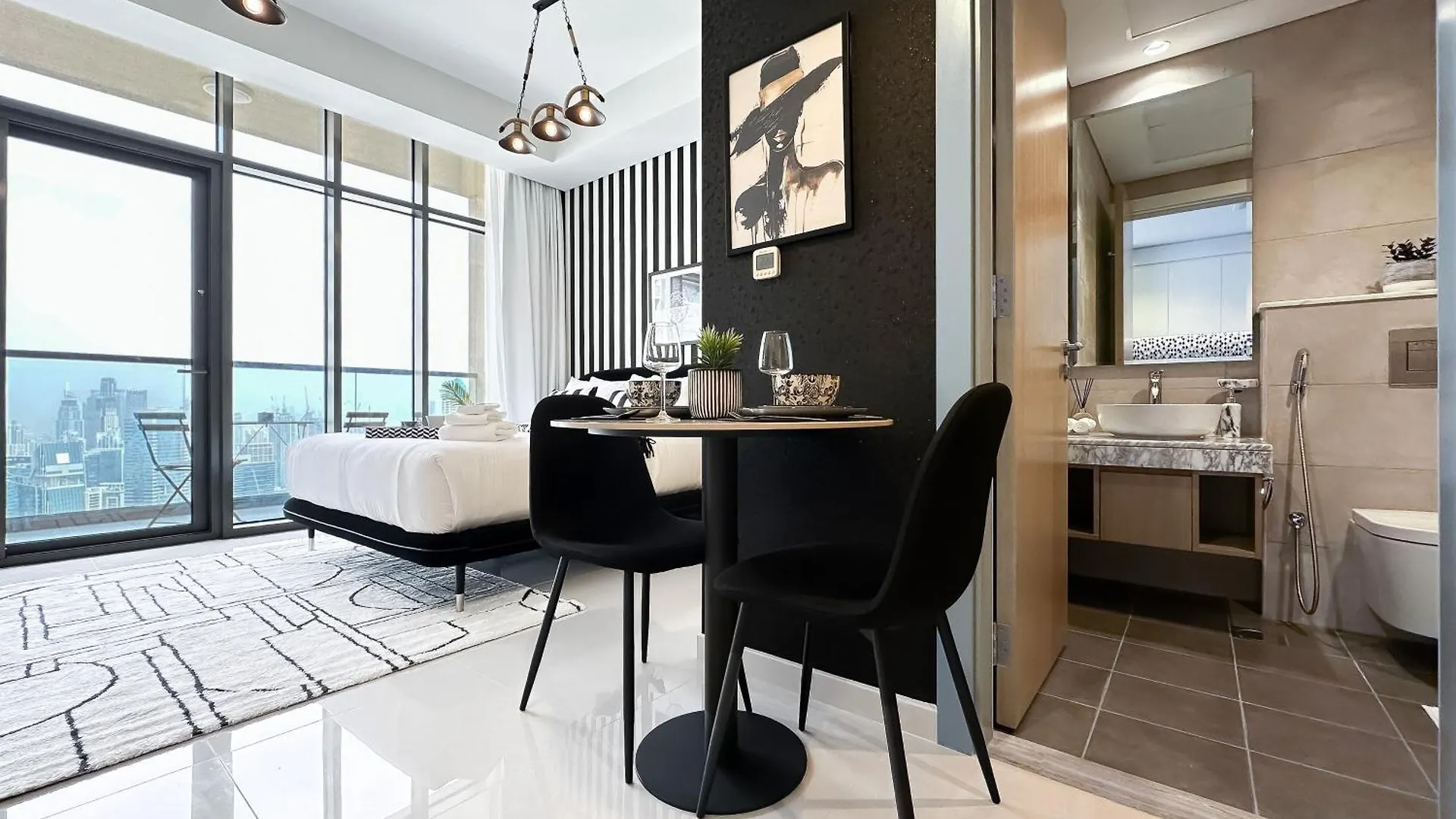 Trophy-Twilight Edge Studio 55Th Floor W Lush Lagoon Pool دبي 0*,